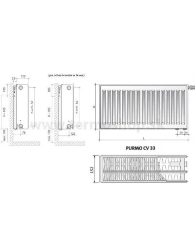 Grzejnik płytowy Purmo Ventil Compact CV 33 300x400 F07330304010300