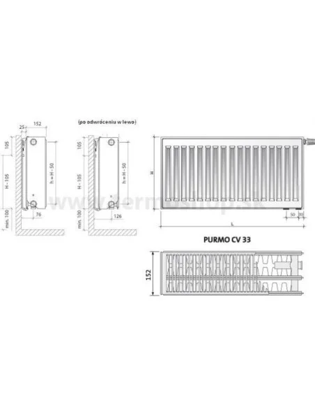 Grzejnik płytowy Purmo Ventil Compact CV 33 300x400 F07330304010300