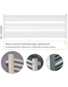 Grzejnik łazienkowy Instal Projekt Stick Level 1400x555 STIL-140/60ZN 2