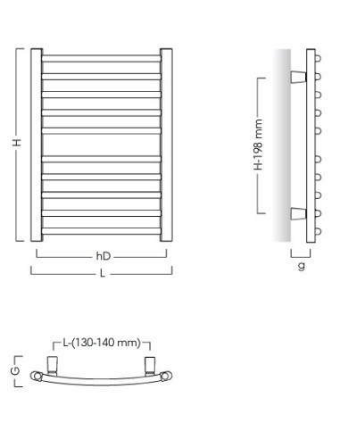 Grzejnik łazienkowy Instal Projekt Ambra R 500x682 AMBR-50.70