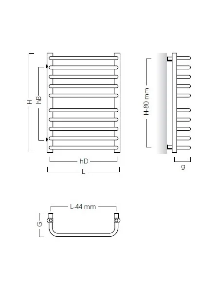 Grzejnik łazienkowy Instal Projekt Bolero 500x682 BOL-50/70