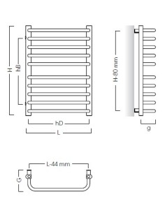 Grzejnik łazienkowy Instal Projekt Bolero 500x682 BOL-50/70 2