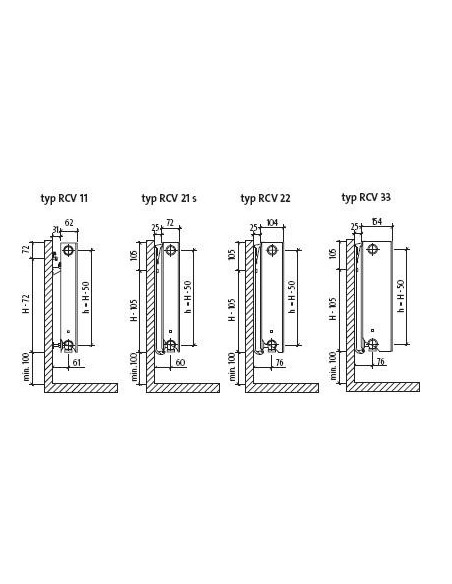 Grzejnik płytowy Purmo Ramo Ventil Compact RCV11 300x400 F0G110304011300