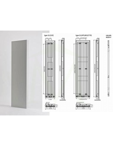 Grzejnik dekoracyjny Purmo Tinos V11 1800x325 