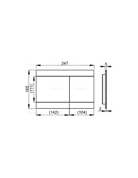 Przycisk sterujący do systemów podtynkowych Alcaplast Flat Color Fun-Oak-White