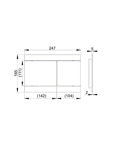Przycisk sterujący do systemów podtynkowych Alcaplast Flat Color Fun-White