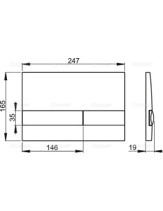 Przycisk sterujący do systemów podtynkowych Alcaplast M1710 biały 2