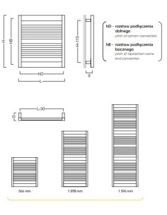 Grzejnik łazienkowy Instal Projekt Frame 600x1596 FRA-60/160 biały 2