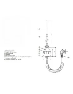 Terma Technologie Grzałka REG 3 120 W silver kabel prosty z wtyczką WER3G01BSMAW 2