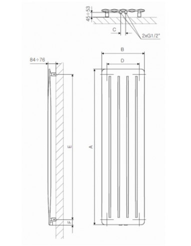 Terma Technologie Aero Vertical 900x325 grzejnik dekoracyjny WGARV090032