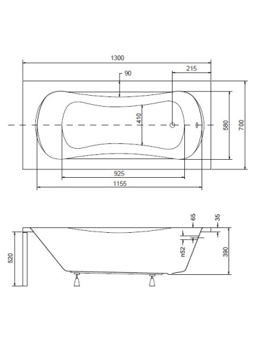 Besco Aria Rehab wanna prostokątna z siedziskiem 120x70 