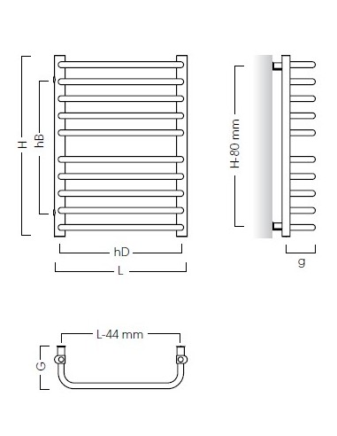 Grzejnik łazienkowy Instal Projekt Bolero 500x682 BOL-50/70