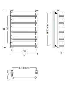 Grzejnik łazienkowy Instal Projekt Bolero 500x682 BOL-50/70 2