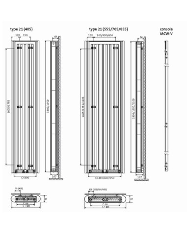 Purmo Paros V 11 1800x380 biały grzejnik dekoracyjny F2V1118003010300