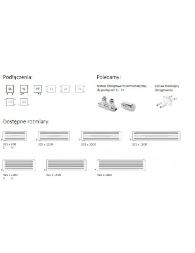 Terma Technologie Aero Horizontal 325x900 grzejnik dekoracyjny WGARH032090