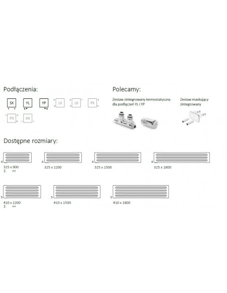 Terma Technologie Aero Horizontal 410x1500 grzejnik dekoracyjny WGARH041150