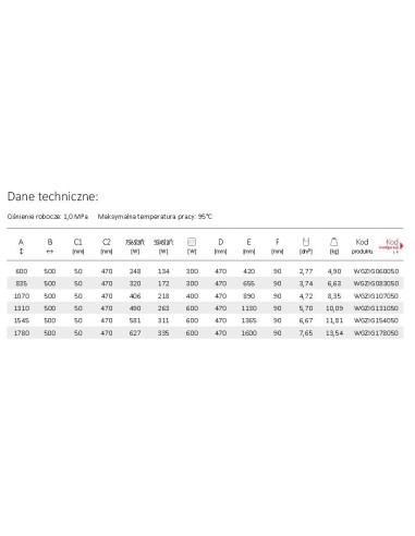 Terma Technologie Grzejnik łazienkowy ZIGZAG 1545x500 biały WGZIG154550