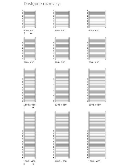 Terma Technologie Grzejnik łazienkowy MARLIN 1680x450 biały WGMAR168045