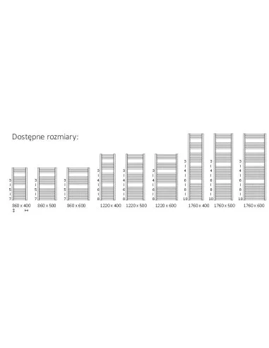 Terma Technologie Grzejnik łazienkowy DEXTER 1760x500 biały WGDEX176050