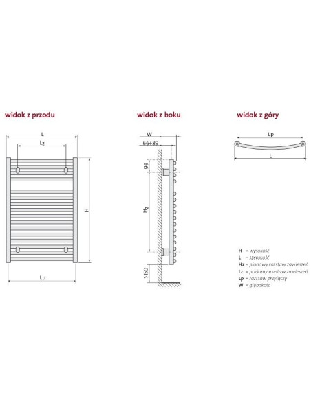 Grzejnik łazienkowy Purmo Flores C CH 770x500 FLC0805CH Chrom