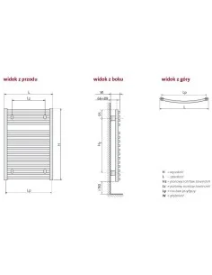 Grzejnik łazienkowy Purmo Flores C CH 770x500 FLC0805CH Chrom 2