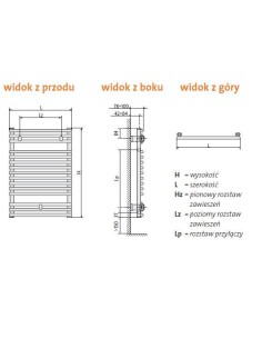 Grzejnik łazienkowy Purmo Santorini A 714x400 SAA0704R 2