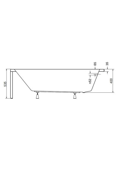 Wanna prostokątna Besco Optima 160x70