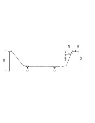 Wanna prostokątna Besco Optima 160x70
