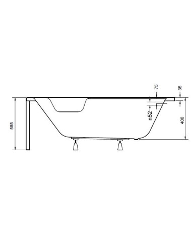 Wanna asymetryczna Besco Rima 130x85
