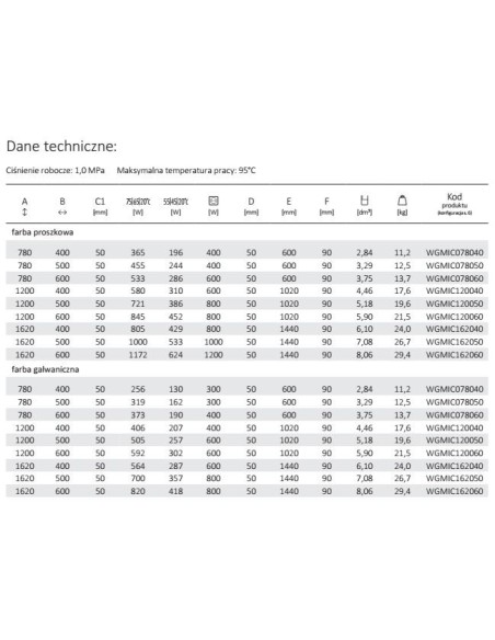 Grzejnik łazienkowy Terma WARP T BOLD 1110x600 biały WGWTB111060