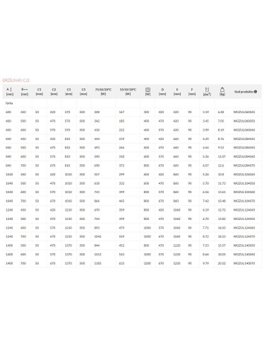 Terma terchnologie POC 2 grzejnik łazienkowy 600x450 WGZUL 060045 