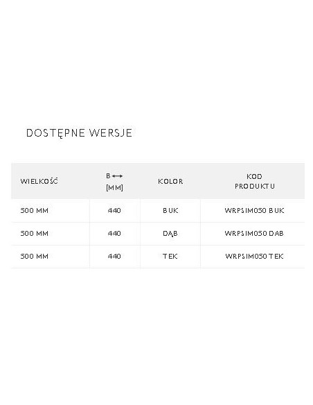 Półka EASY DO GRZEJNIKA EASY 200mm TEK WRPEAS020 BUK