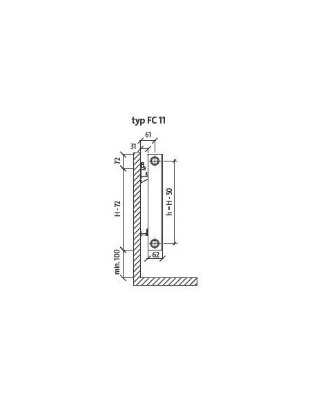 Grzejnik Purmo Plan Compact FC11 600x700