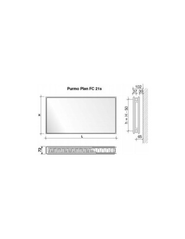 Grzejnik Purmo Plan Compact FC21s 300x400