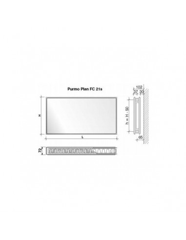 Grzejnik Purmo Plan Compact FC21s 300x400