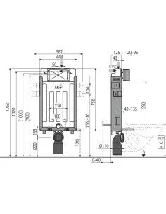 Alcaplast Renovmodul - Podtynkowy system instalacyjny ECOLOGY do zabudowy ciężkiej AM115/1000E 2