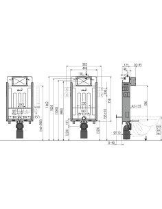 Alcaplast Renovmodul - Podtynkowy system instalacyjny do zabudowy z wentylacją ciężkiej AM115/1000V 2
