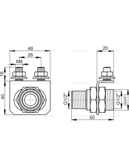 Konsola podłączenia wody G1/2" P103