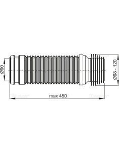 Alcaplast Kolano odpływu 90/110 flexi M9006 2