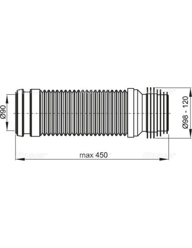 Alcaplast Kolano odpływu 90/110 flexi M9006