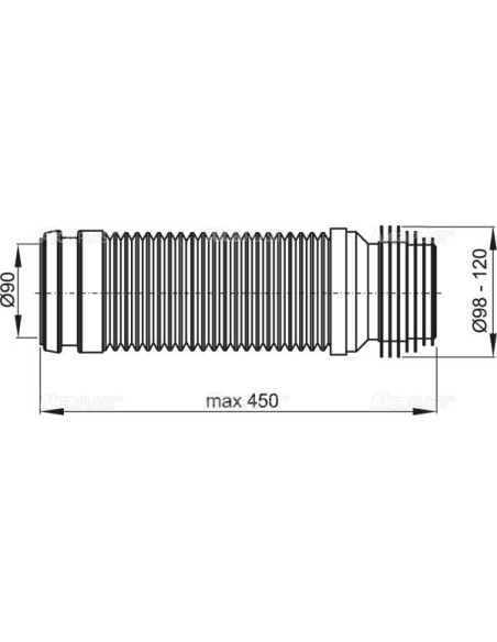 Alcaplast Kolano odpływu 90/110 flexi M9006