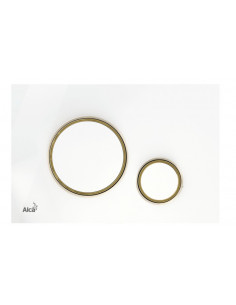 Alcaplast THIN Przycisk sterujący do systemów podtynkowych (biały-połysk/złoty-połysk) M775