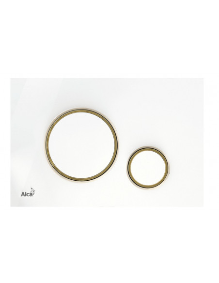 Alcaplast THIN Przycisk sterujący do systemów podtynkowych (biały-połysk/złoty-połysk) M775