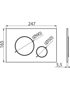 Alcaplast THIN Przycisk sterujący do systemów podtynkowych (chrom-mat) M672 2