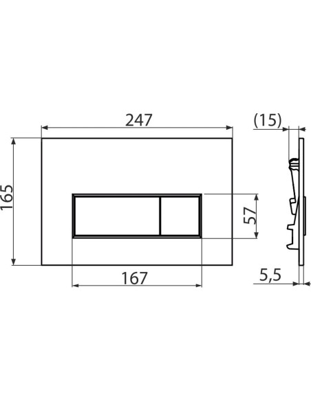 Alcaplast THIN Przycisk sterujący do systemów podtynkowych(chrom-mat) M572