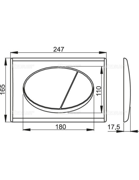 Alcaplast Przycisk sterujący do systemów podtynkowych (Biały połysk)) M70