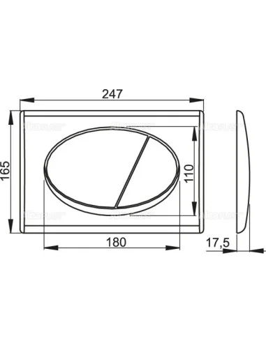 Alcaplast Przycisk sterujący do systemów podtynkowych (Chrom-połysk) M71