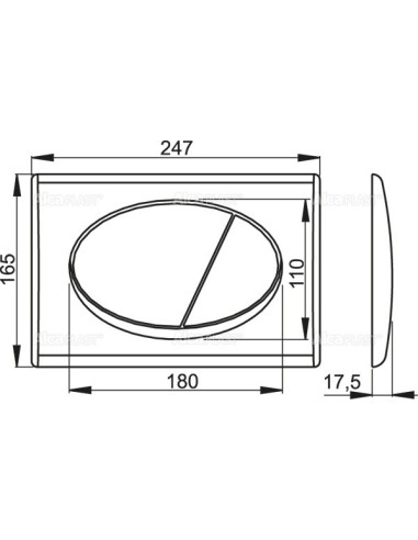 Alcaplast Przycisk sterujący do systemów podtynkowych (chrom-połysk/mat) M73
