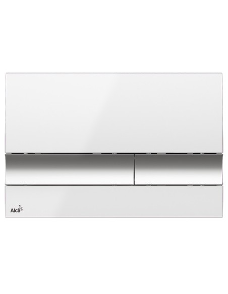 Przycisk sterujący do systemów podtynkowych Alcaplast (biały-połysk/chrom-połysk M1720-1