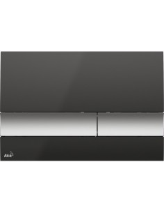 Przycisk sterujący do systemów podtynkowych Alcaplast (czarny-połysk/chrom-mat) M1728-2